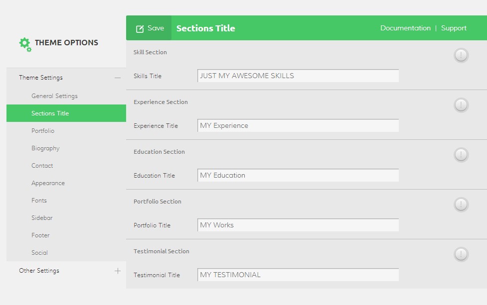 sections